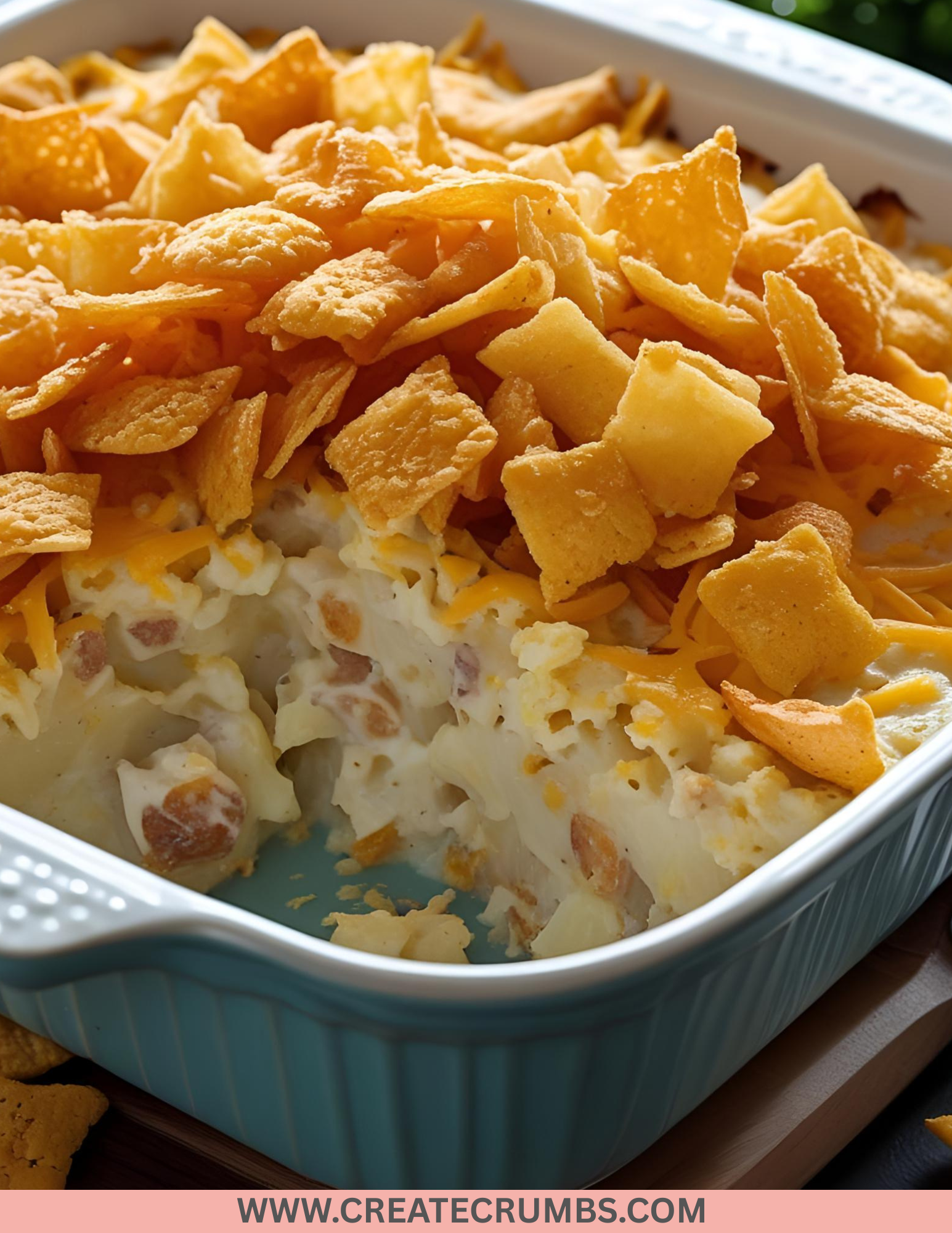 Cheesy Potato Casserole With Corn Flake Topping