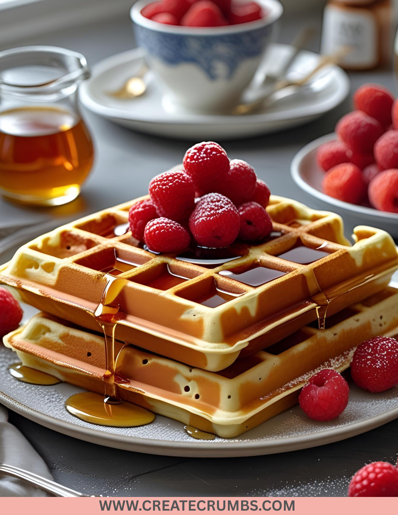 Fluffy and Crisp Buttermilk Waffles