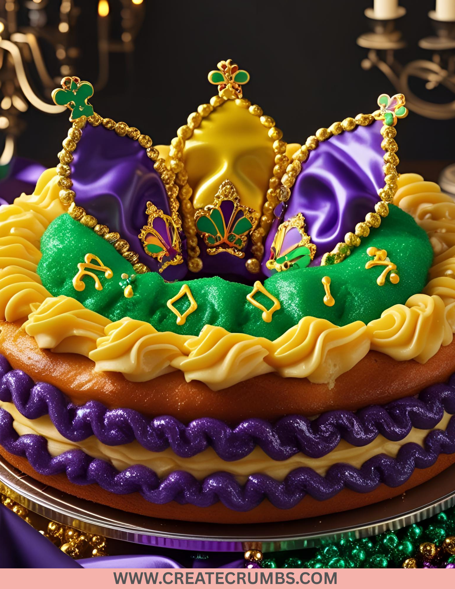 Traditional Mardi Gras King Cake